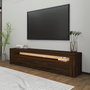 Hanah Home Soporte para TV Nogal con Luces LED